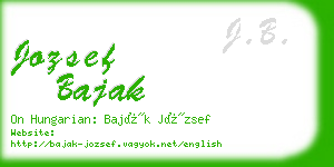 jozsef bajak business card
